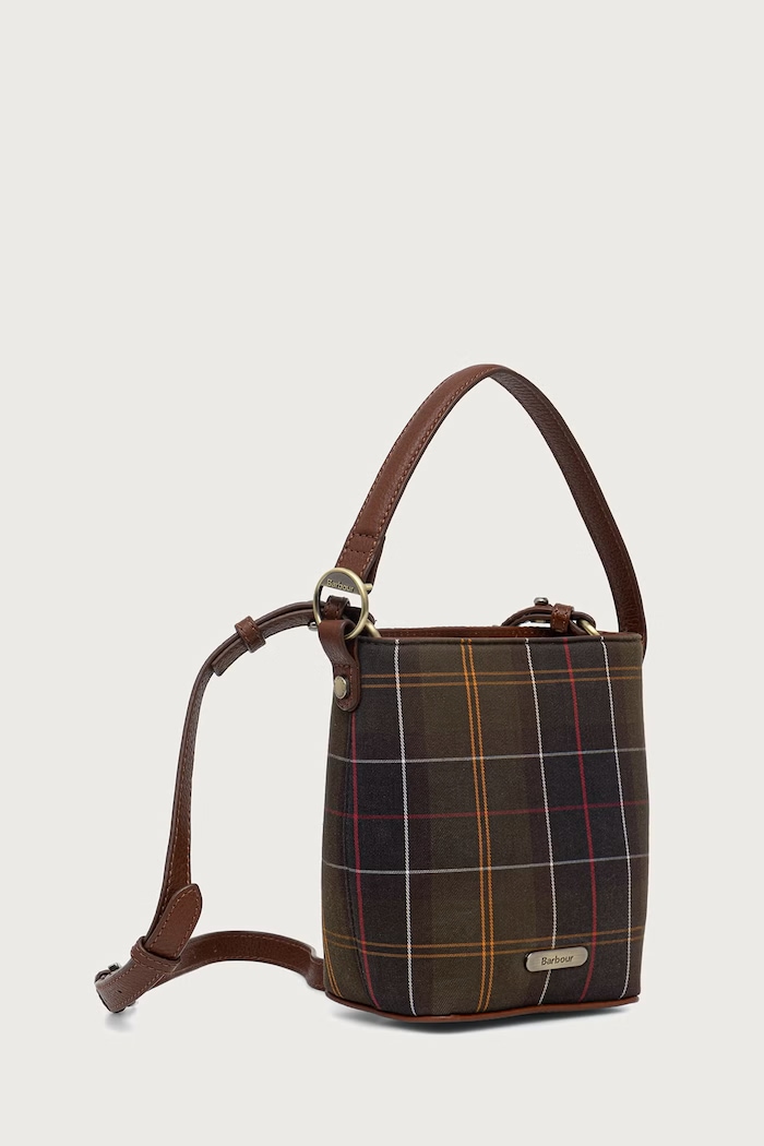 Barbour Torebka crossbody damska z bawełną LBA0560 zielony AW26