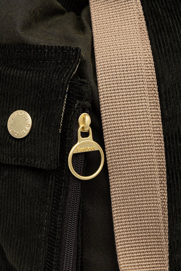 Torebka crossbody damska bawełniana Barbour zielony LBA0557