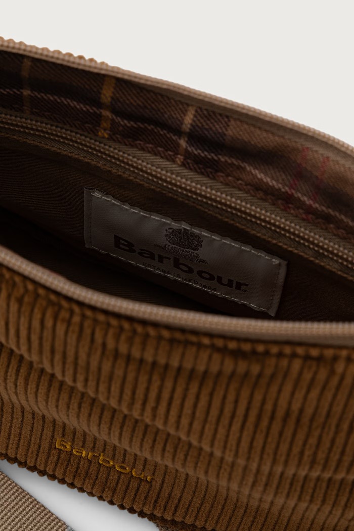 Torebka crossbody damska sztruksowa Barbour brązowy LBA0556