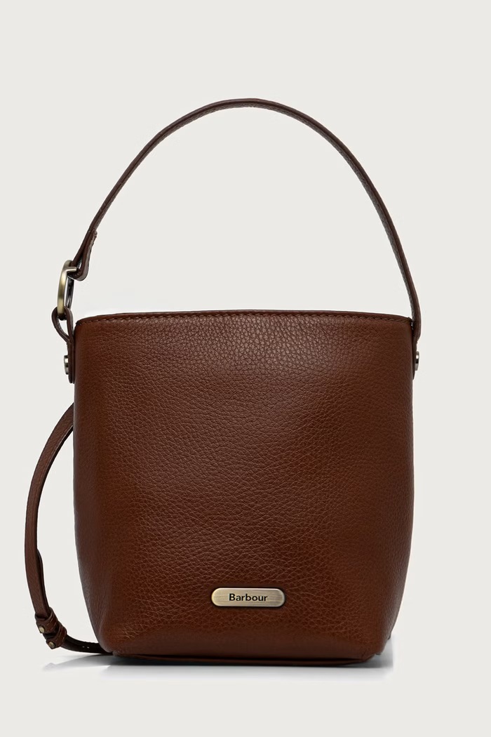 Barbour Torebka crossbody damska skórzana brązowy LBA0549