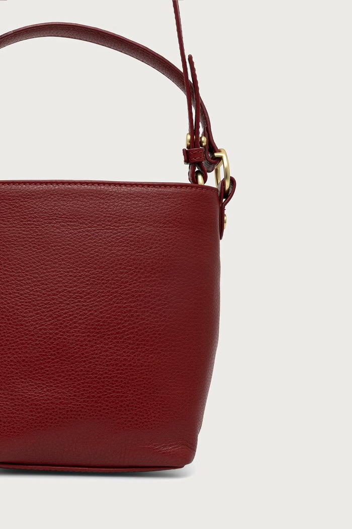 Akcesoria Barbour Torebka crossbody damska skórzana LBA0549 bordowy