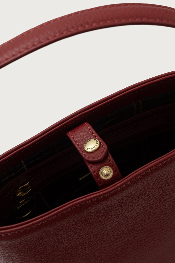 Torebka crossbody damska skórzana Barbour bordowy LBA0549