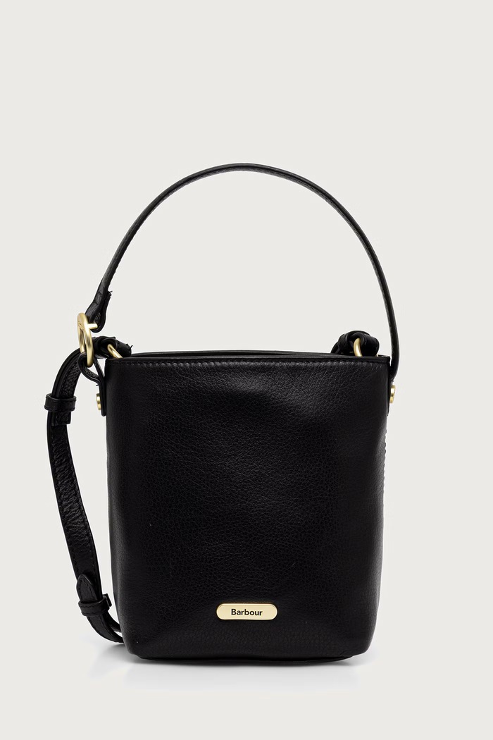 Barbour Torebka crossbody damska skórzana czarny LBA0549
