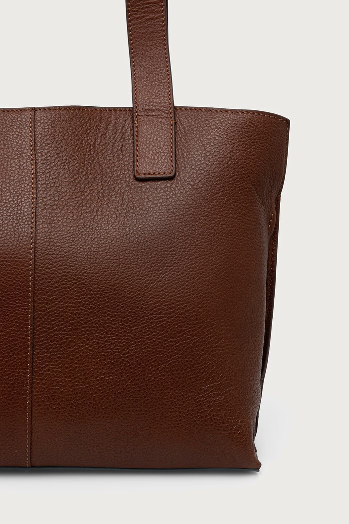 Akcesoria Barbour Torebka shopper damska skórzana LBA0548 brązowy