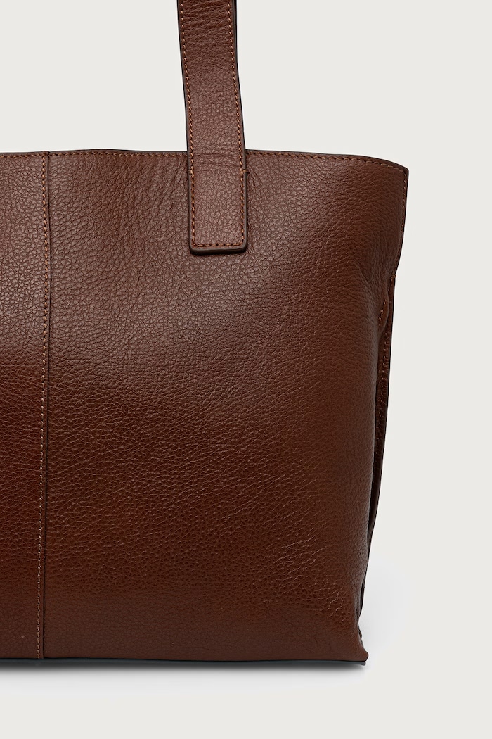 Akcesoria Barbour Torebka shopper damska skórzana LBA0548 brązowy