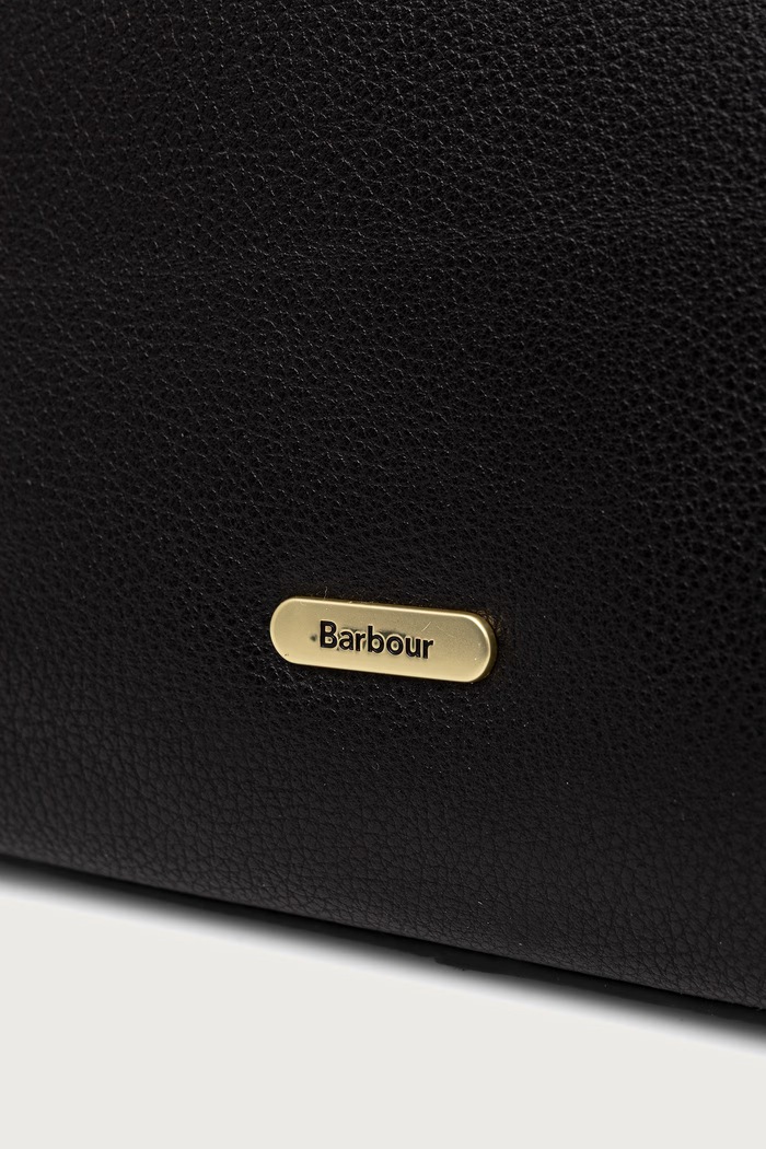 Torebka shopper damska skórzana Barbour czarny LBA0548
