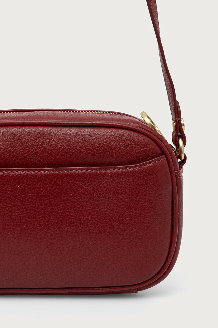 Akcesoria Barbour Torebka crossbody damska skórzana LBA0546 bordowy