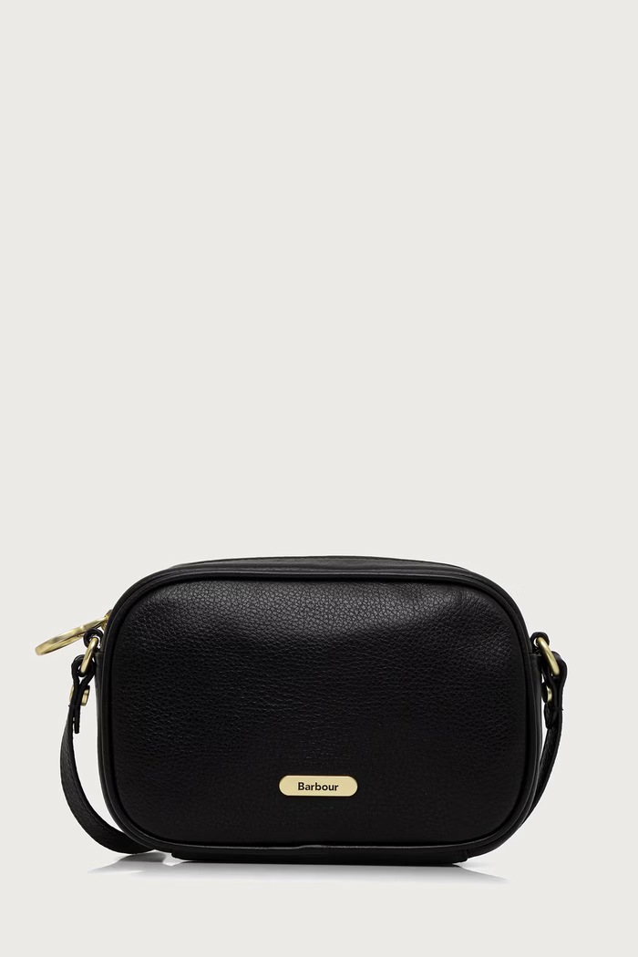 Barbour Torebka crossbody damska skórzana czarny LBA0546