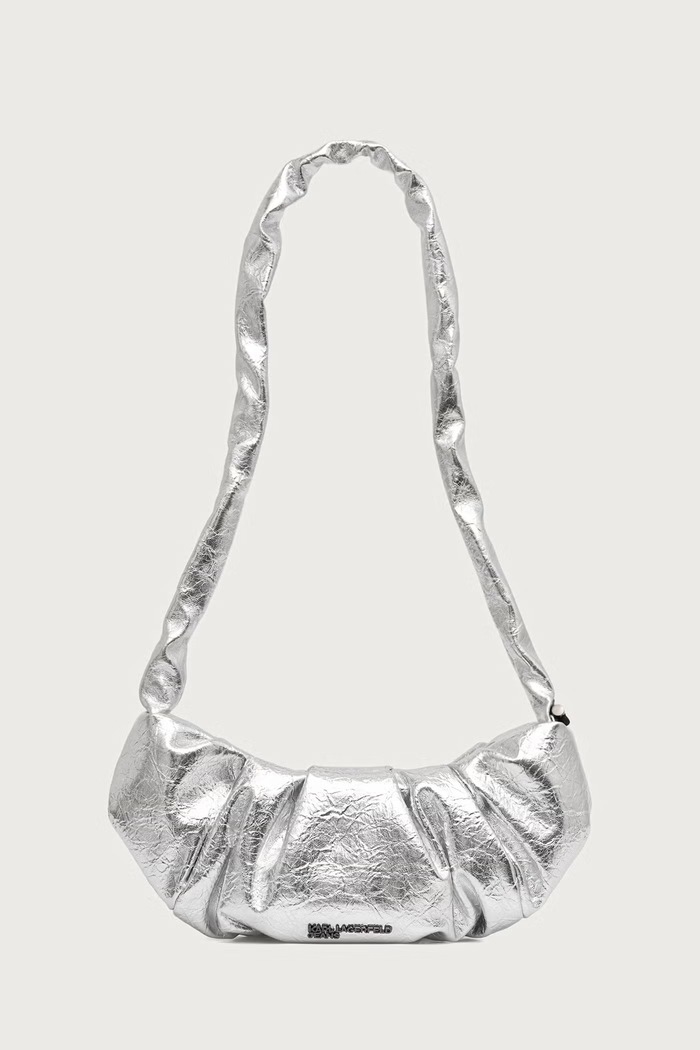 Karl Lagerfeld Jeans чанта тип хобо дамска сребърен B4W30268