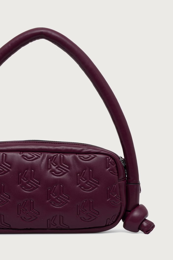 Doplnky Karl Lagerfeld Jeans Kabelka typu baguette dámska z imitácie kože B4W30186 burgundské