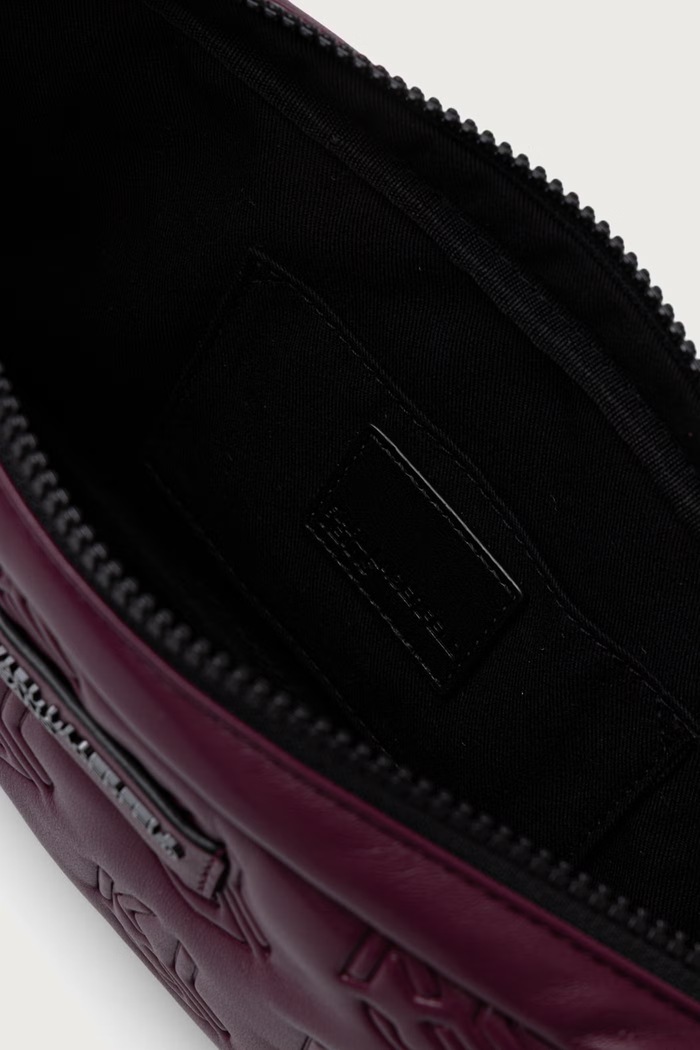 Kabelka typu baguette dámska z imitácie kože Karl Lagerfeld Jeans burgundské B4W30186