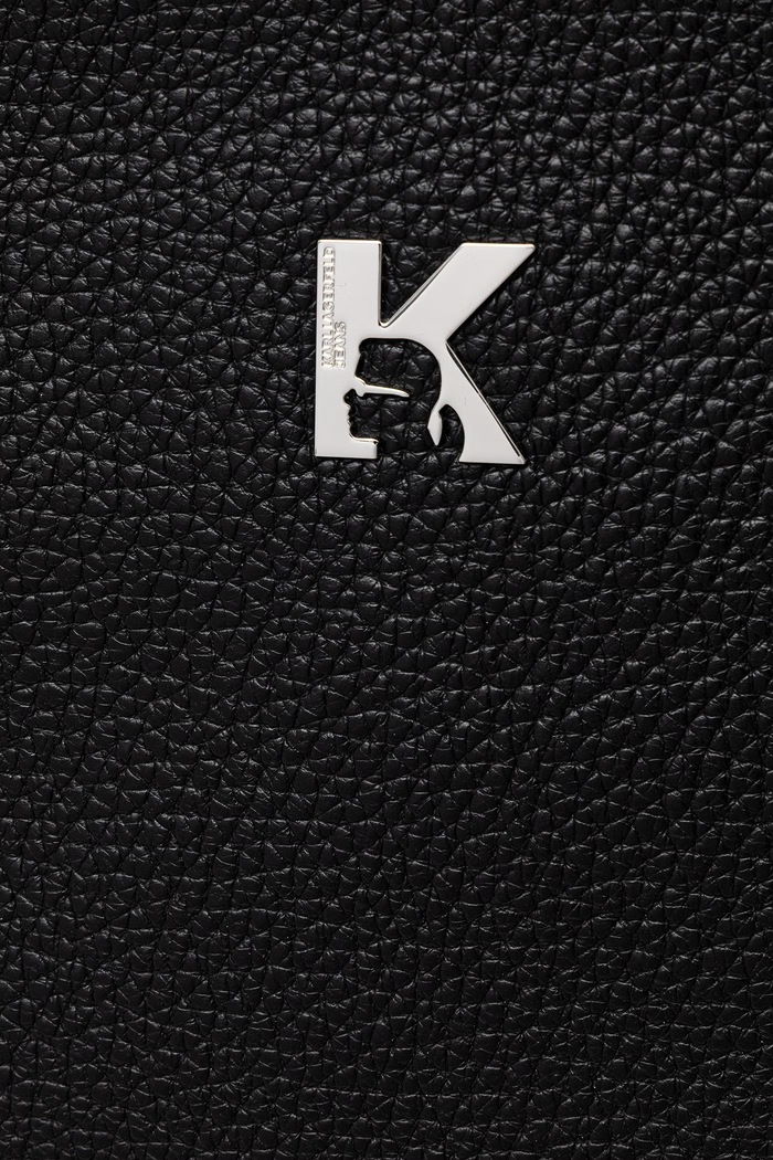 Shopper γυναικεία από απομίμηση δέρματος Karl Lagerfeld Jeans B4W30175 μαύρο