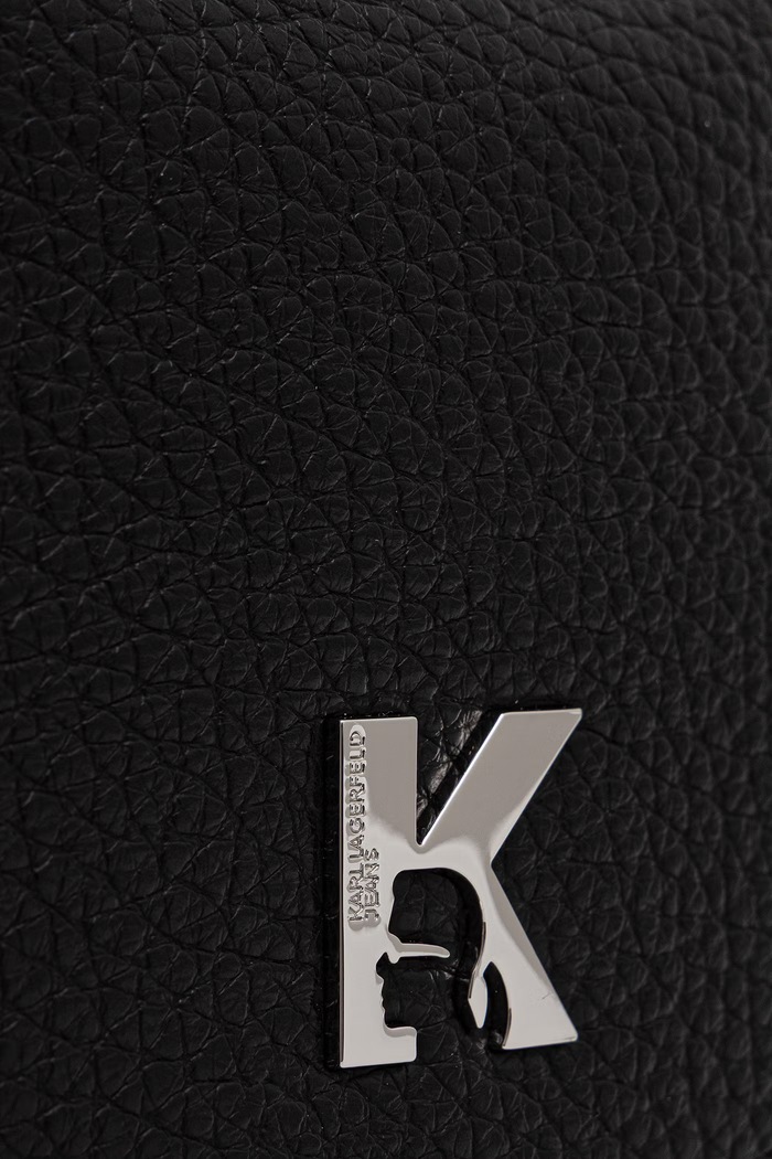 Karl Lagerfeld Jeans чанта от имитация на кожа черен B4W30168
