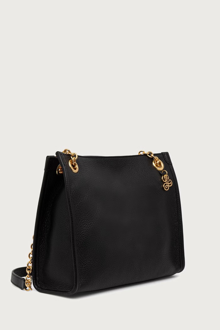 Luisa Spagnoli torebka damska skórzana Iago 543555 czarny AW26