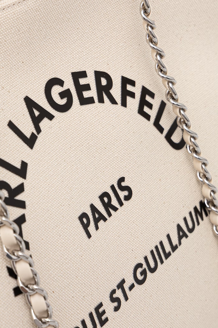 Karl Lagerfeld torebka shopper damska bawełniana beżowy B3W50068