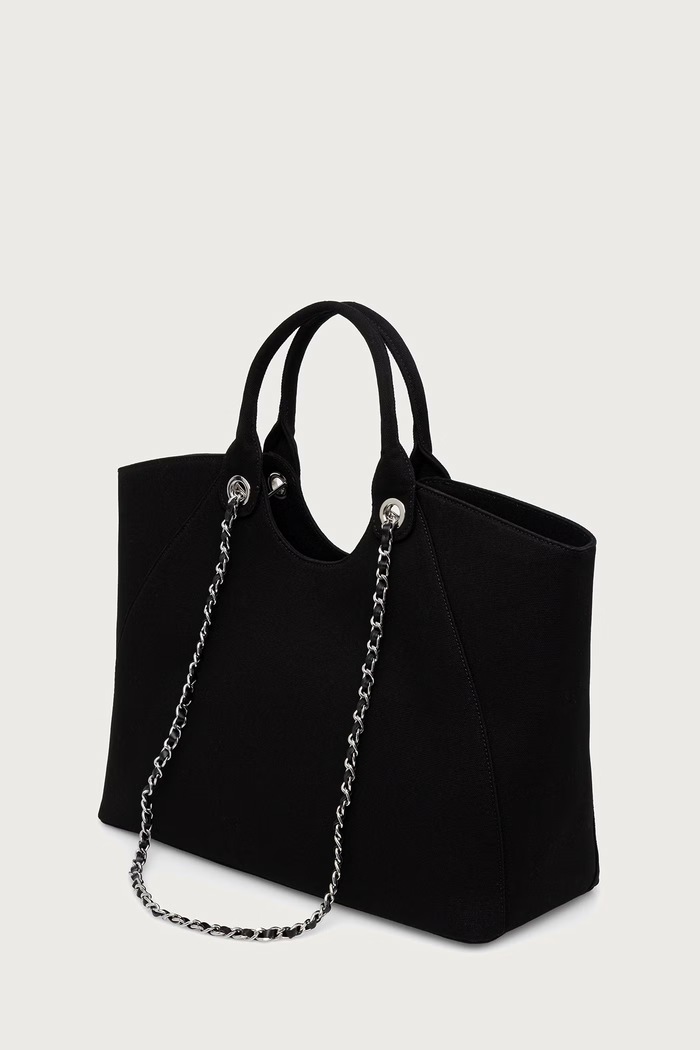 Αξεσουάρ Karl Lagerfeld shopper γυναικεία βαμβακερή B3W50068 μαύρο