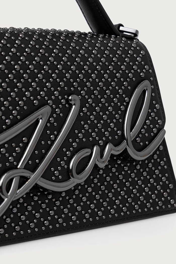 Μικρή τσάντα γυναικεία δερμάτινη Karl Lagerfeld B4W30005 μαύρο