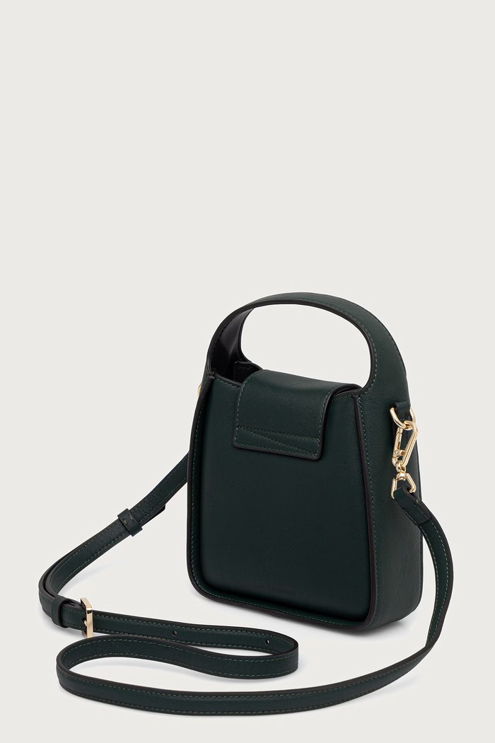 Аксесоари Karl Lagerfeld Чанта crossbody дамска от кожа B4W30008 зелен