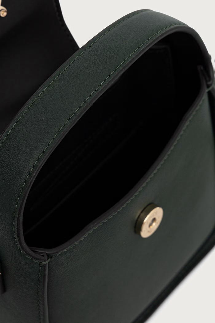 Чанта crossbody дамска от кожа Karl Lagerfeld зелен B4W30008