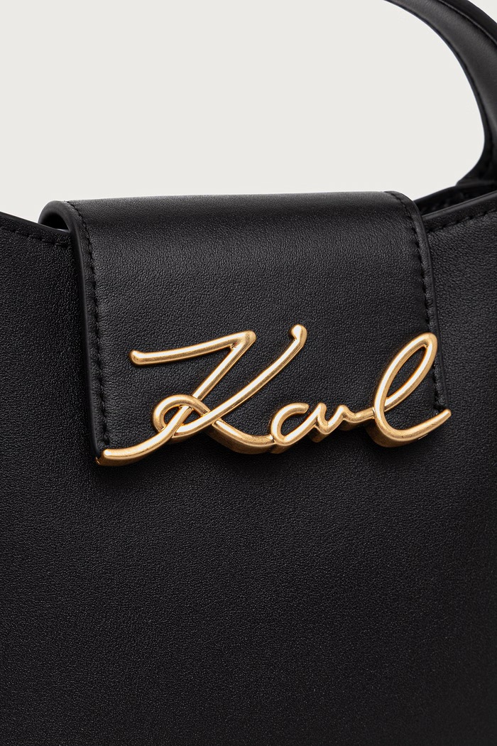 Чанта crossbody дамска от кожа Karl Lagerfeld B4W30008 черен