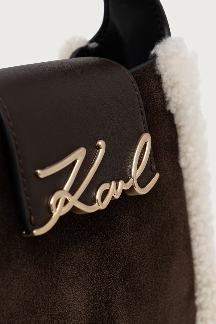 Karl Lagerfeld crossbody kabelka dámska kožená hnedá B4W30009
