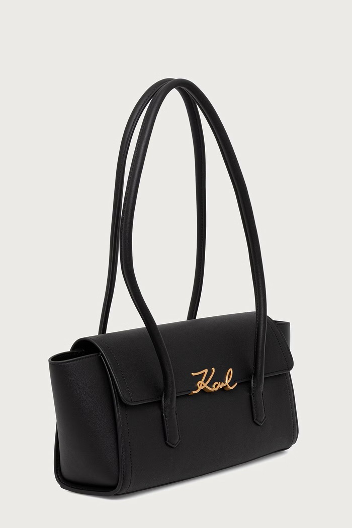 Karl Lagerfeld Torba za žene od kože K/SIGNATURE B4W30012 crna AW26