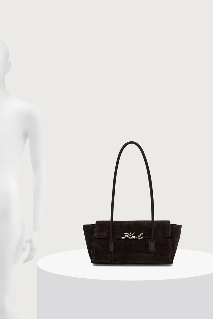 Karl Lagerfeld Baguette γυναικεία δερμάτινη σουέτ K/SIGNATURE B4W30014