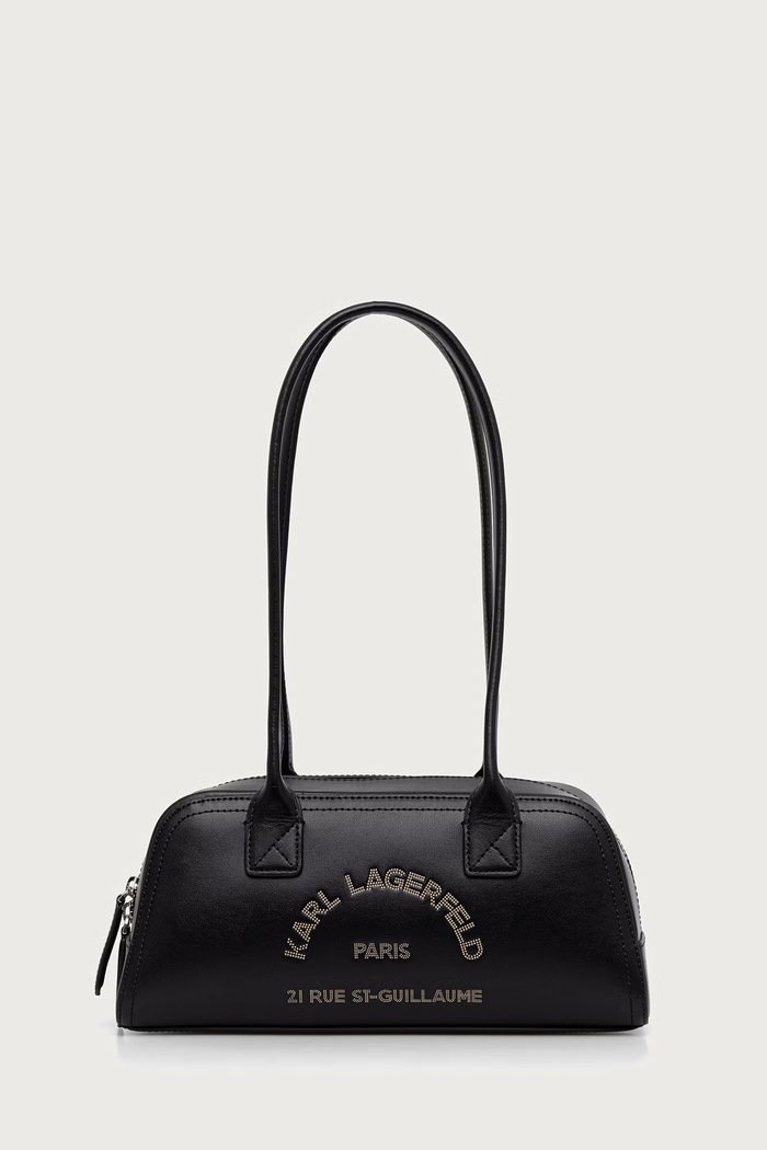 Karl Lagerfeld Borsa baguette da donna in pelle K/DAILY nero B4W30060