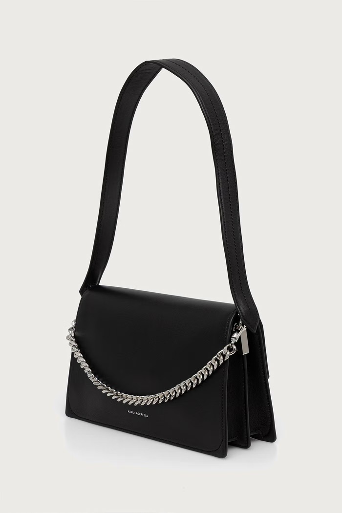 Dodaci Karl Lagerfeld Crossbody torba za žene od kože K/SIGNATURE B4W30064 crna