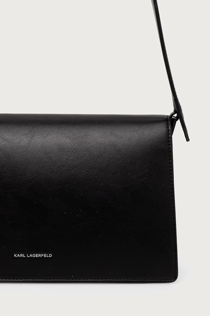 Αξεσουάρ Karl Lagerfeld Μικρή τσάντα γυναικεία από απομίμηση δέρματος K/SIGNATURE B4W30065 μαύρο