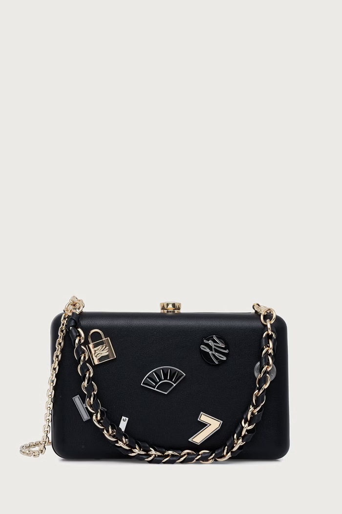 Karl Lagerfeld Crossbody kabelka dámska z imitácie kože K/SOIREE čierna B4W30074