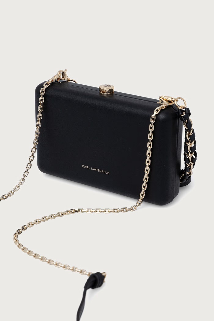 Doplnky Karl Lagerfeld Crossbody kabelka dámska z imitácie kože K/SOIREE B4W30074 čierna