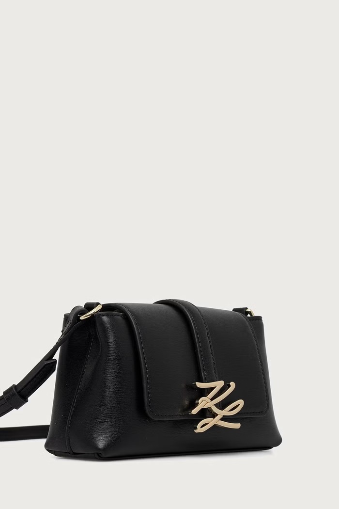 Karl Lagerfeld Чанта с регулируема дръжка дамска от кожа K/AUTOGRAPH B4W30283 черен AW26