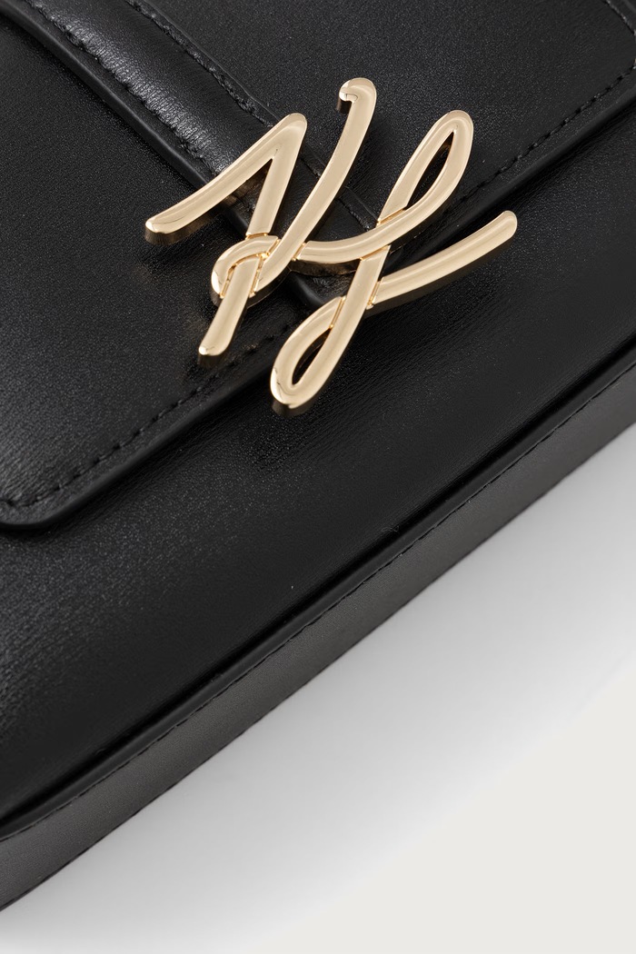 Чанта с регулируема дръжка дамска от кожа K/AUTOGRAPH Karl Lagerfeld B4W30283 черен