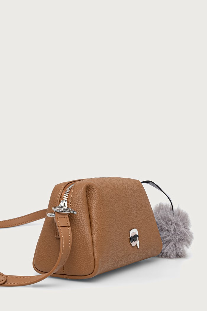 Karl Lagerfeld Чанта crossbody дамска от имитация на кожа B4W30083 кафяв AW26