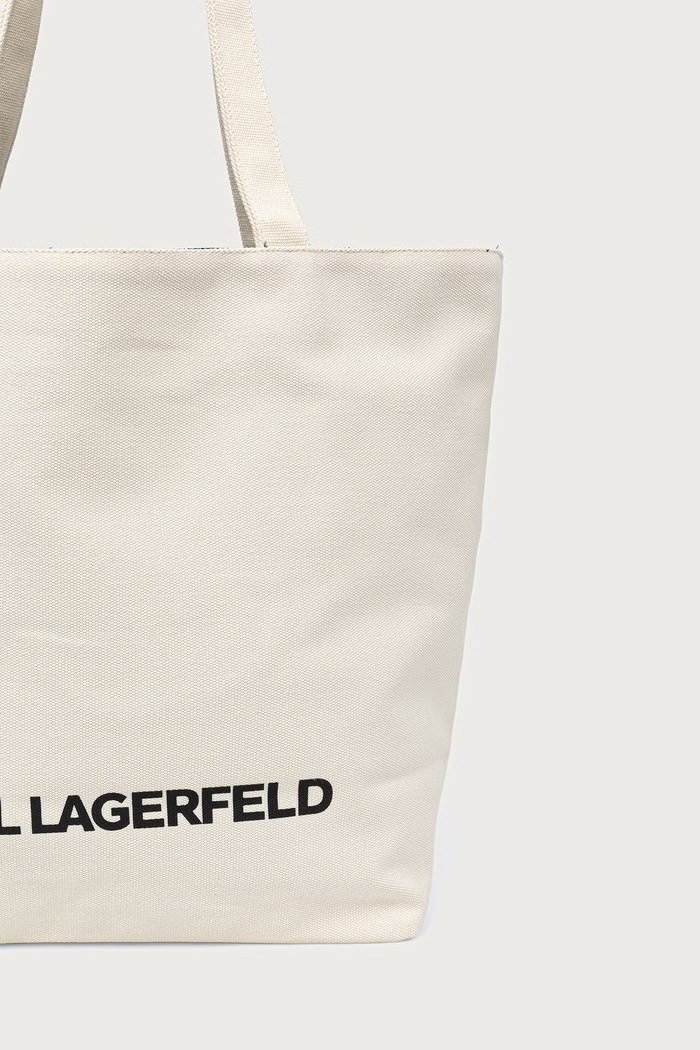 Akcesoria Karl Lagerfeld Torebka tote damska bawełniana B4W50030 beżowy