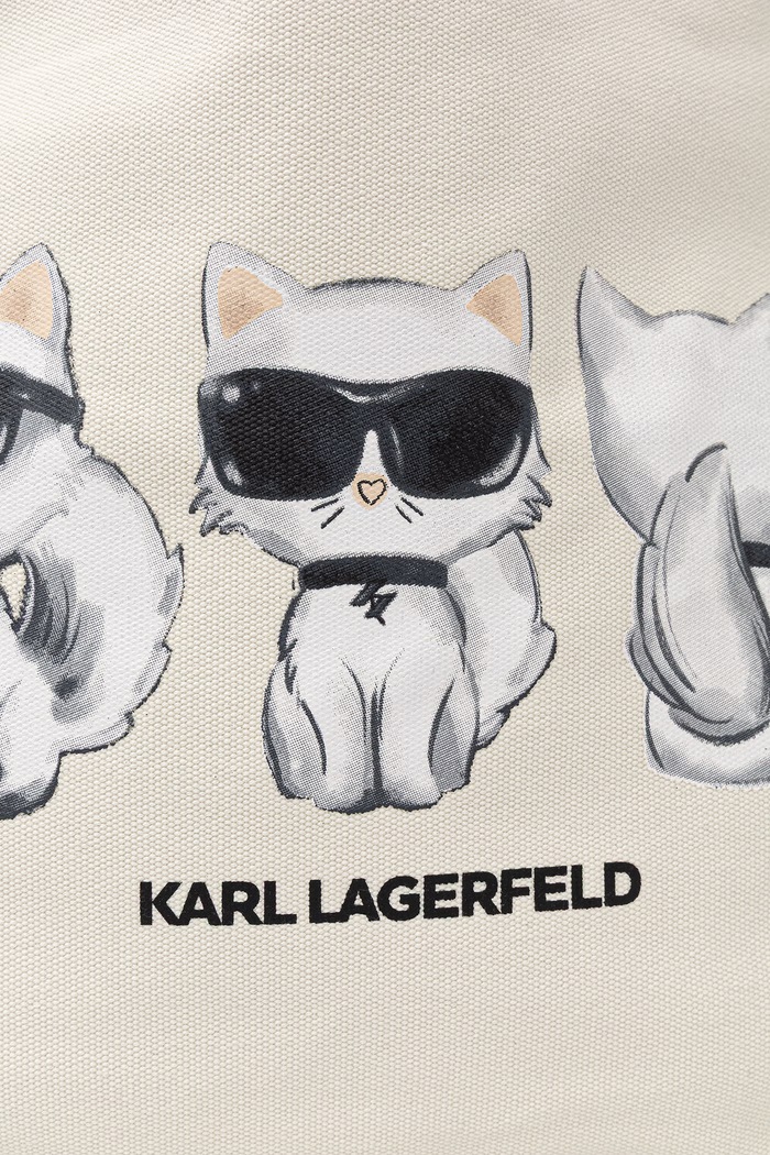 Torebka tote damska bawełniana Karl Lagerfeld B4W50030 beżowy