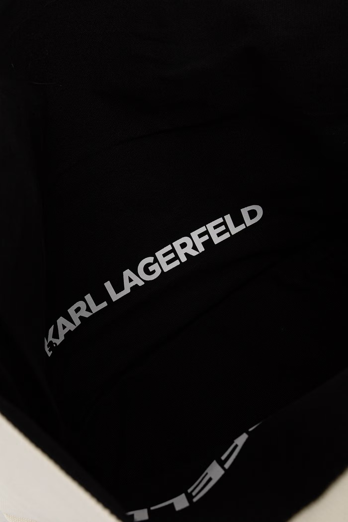 Torebka tote damska bawełniana Karl Lagerfeld beżowy B4W50030