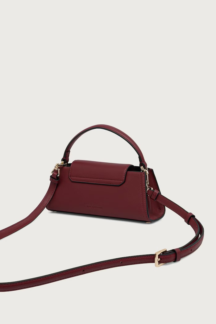 Dodatki Karl Lagerfeld Crossbody torbica ženska usnjena K/SIGNATURE B4W30207 rdeča