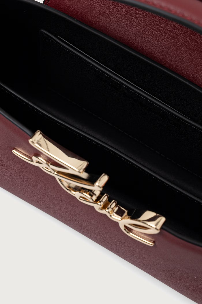 Crossbody torbica ženska usnjena K/SIGNATURE Karl Lagerfeld rdeča B4W30207
