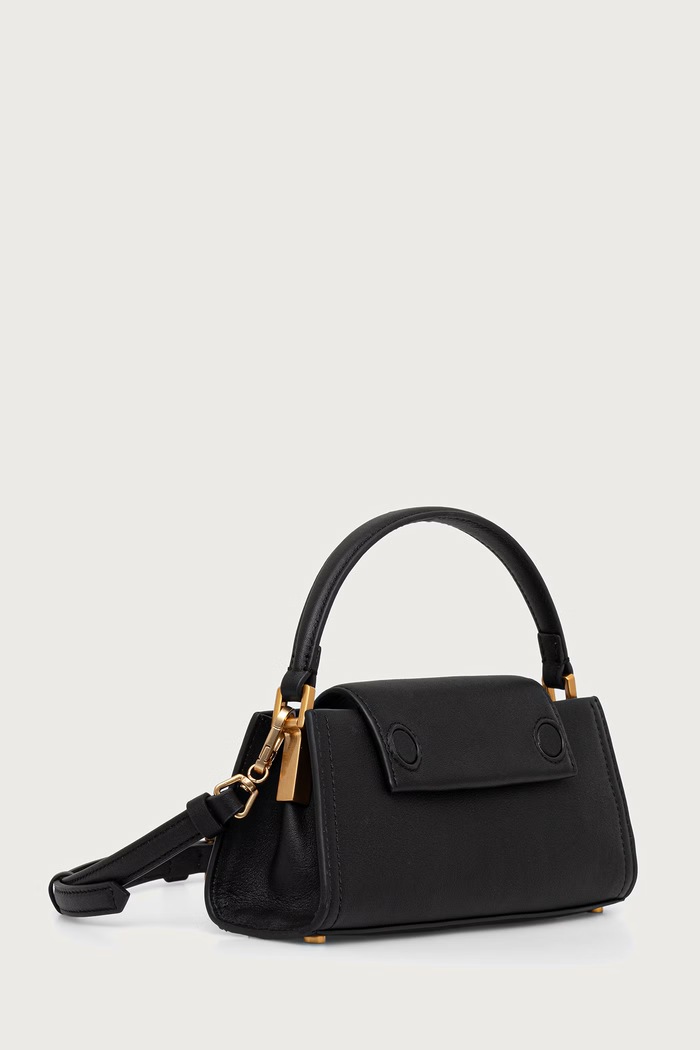 Karl Lagerfeld Crossbody torbica ženska usnjena K/SIGNATURE B4W30207 črna AW26