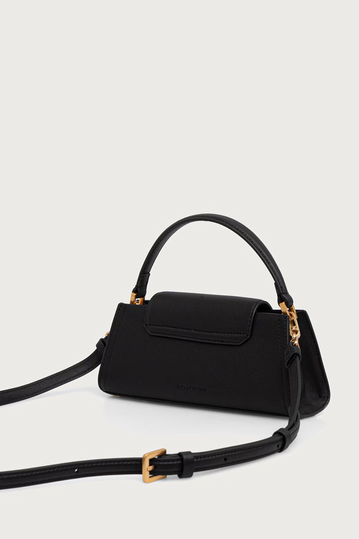 Dodatki Karl Lagerfeld Crossbody torbica ženska usnjena K/SIGNATURE B4W30207 črna