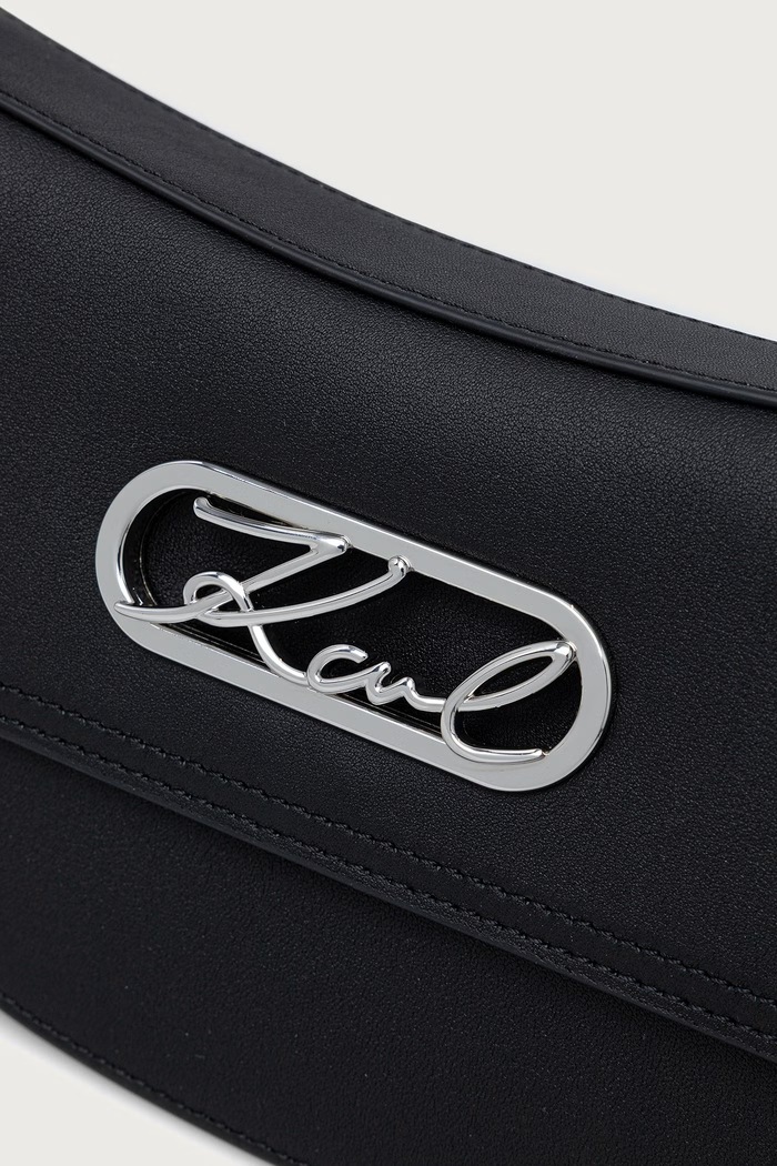 Crossbody kabelka dámska kožená K/SIGNATURE Karl Lagerfeld B4W30232 čierna