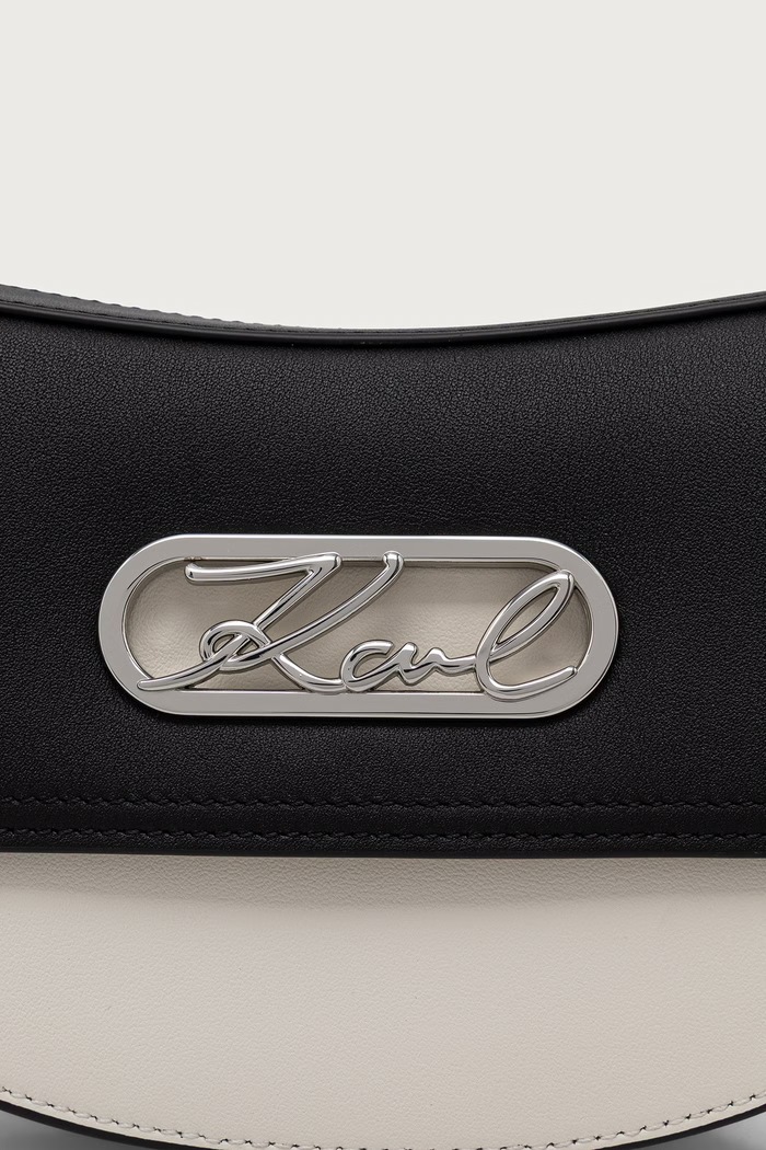 Borsa a tracollo da donna in pelle K/SIGNATURE Karl Lagerfeld B4W30233 nero