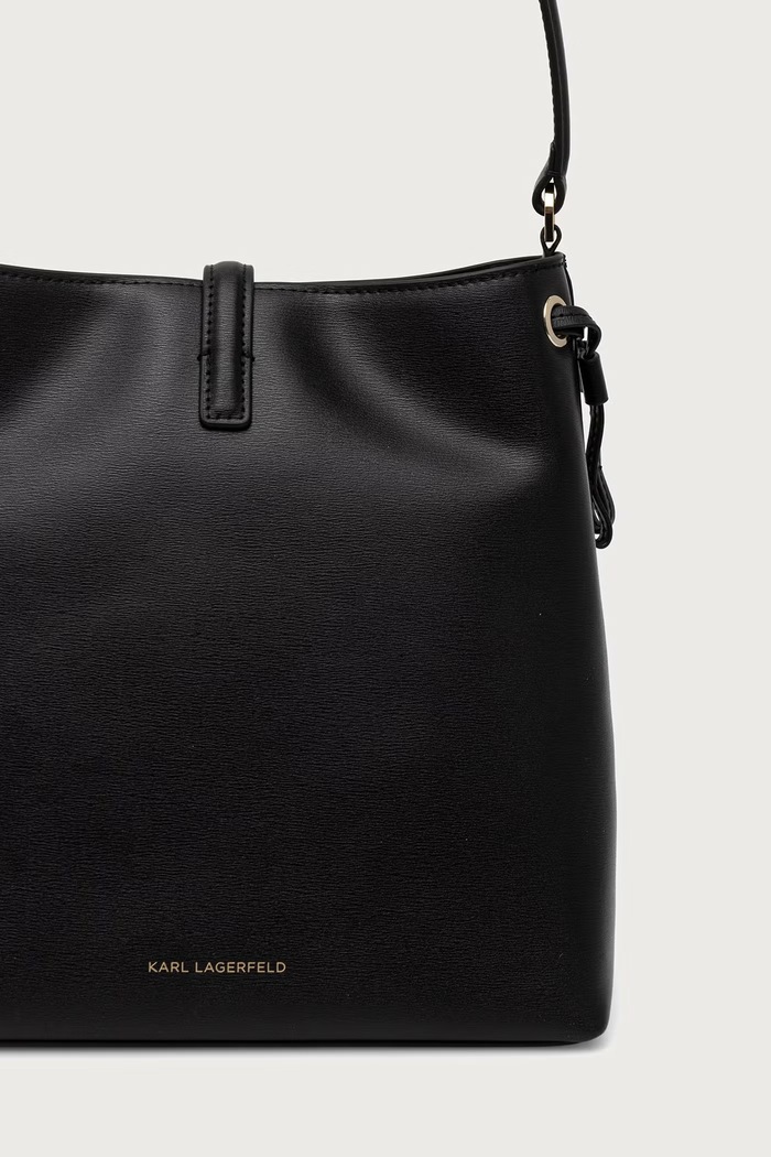 Dodaci Karl Lagerfeld Shopper torba za žene od kože K/AUTOGRAPH B4W30275 crna