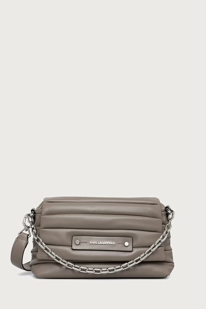 Karl Lagerfeld Torebka crossbody damska z imitacji skóry K/ESSENTIAL szary B4W30316