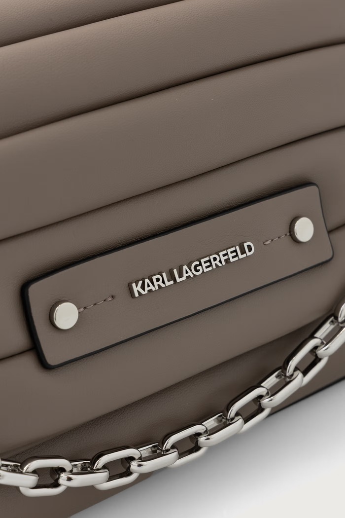 Torebka crossbody damska z imitacji skóry K/ESSENTIAL Karl Lagerfeld B4W30316 szary