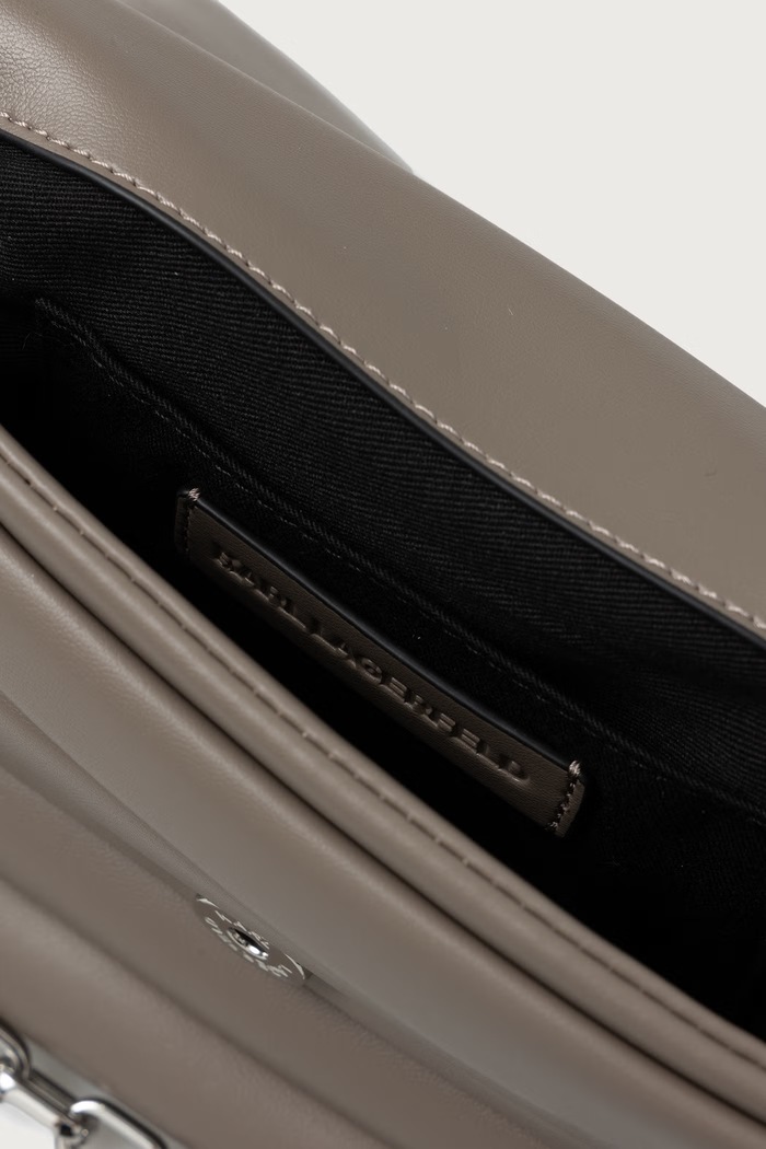Torebka crossbody damska z imitacji skóry K/ESSENTIAL Karl Lagerfeld szary B4W30316