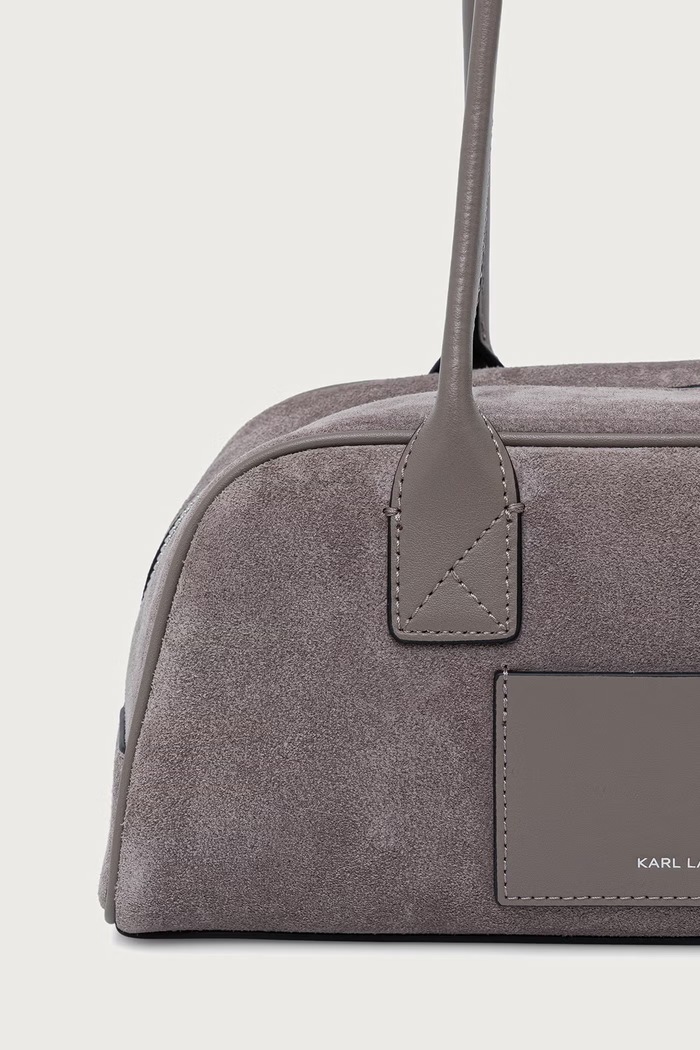 Dodaci Karl Lagerfeld Torba za žene od brušene kože K/DAILY B4W30326 siva