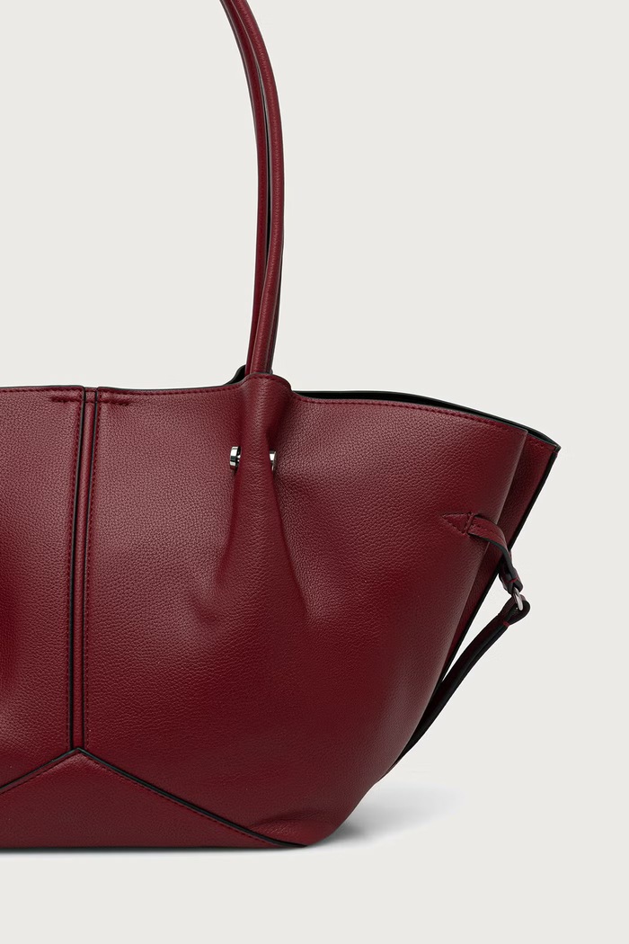 Αξεσουάρ Karl Lagerfeld Shopper γυναικεία από απομίμηση δέρματος K/PIERCED B4W30329 κόκκινο